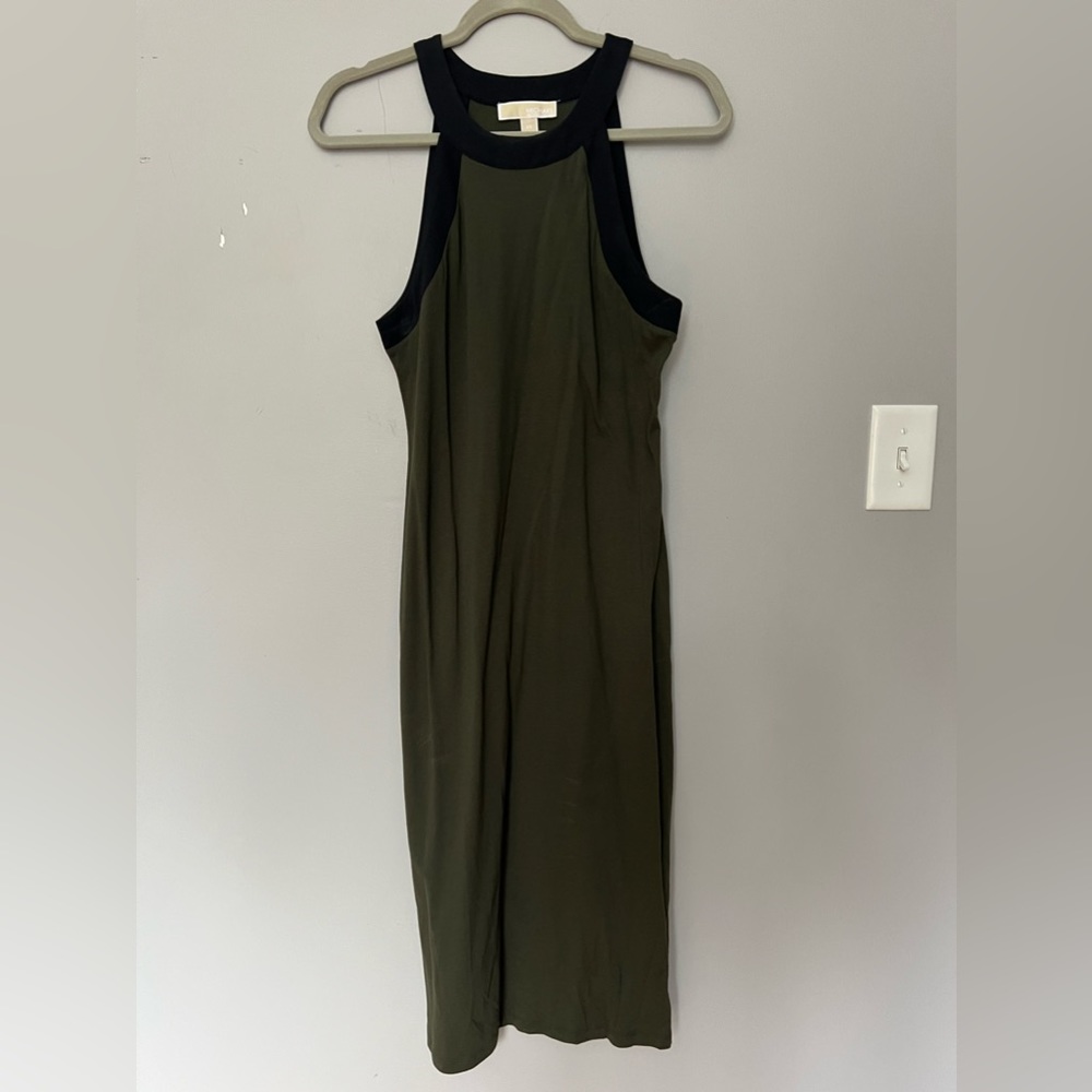 Michael Kors tank dress Navy & Olive green size Small